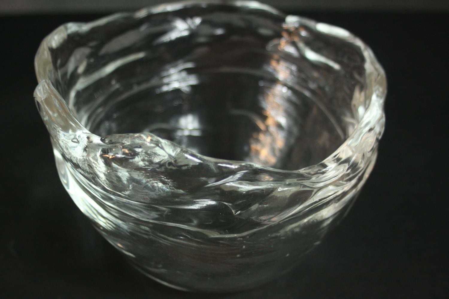 Lasvit (Czech), a 'Frozen' glass bowl designed by Maxim Velcovsky, with original box. - Image 3 of 11
