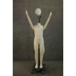 An Alvaform Soft Series mannequin on stand, made for C&A, girl 140cm 2014, and 9-10 years. H.140cm.