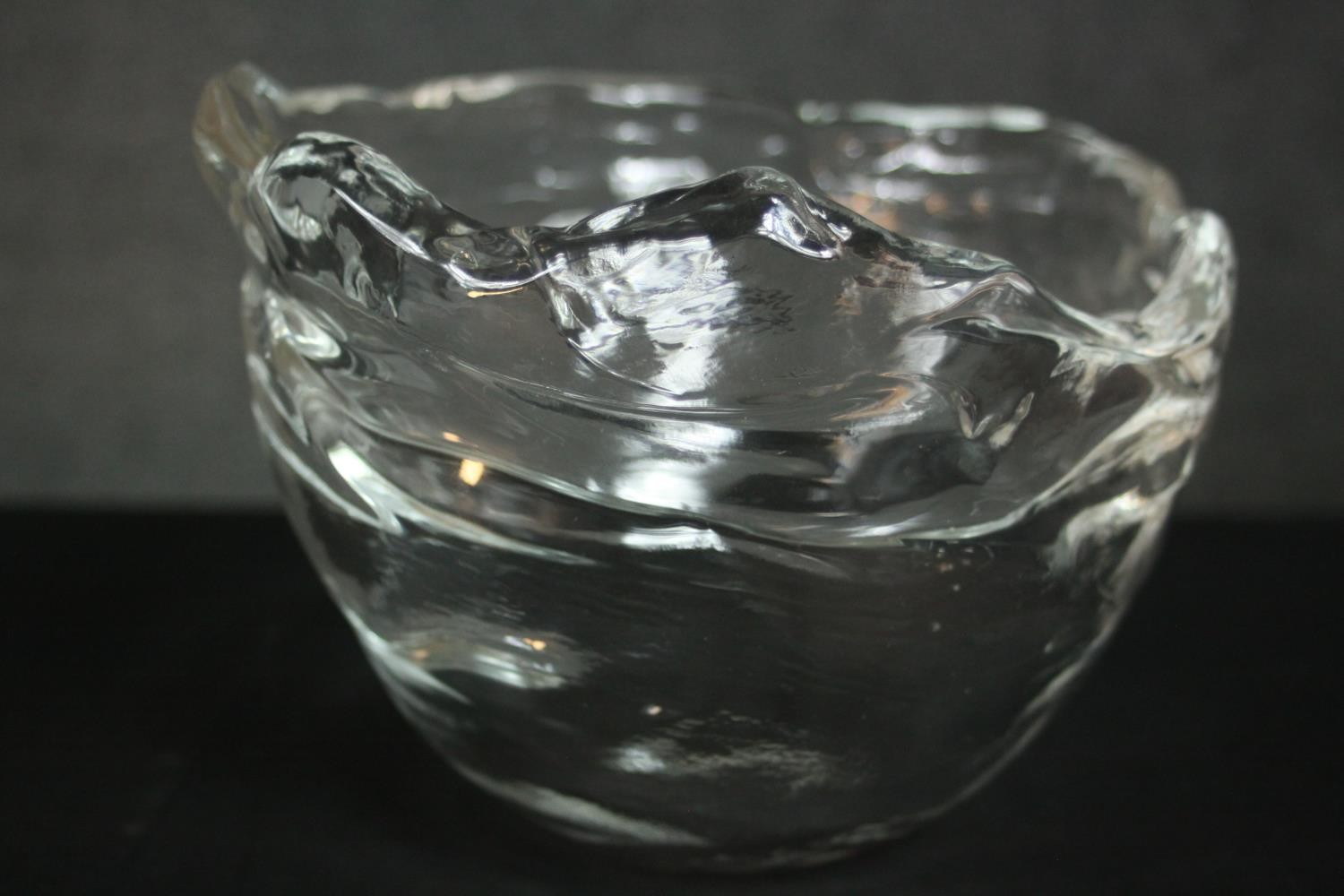 Lasvit (Czech), a 'Frozen' glass bowl designed by Maxim Velcovsky, with original box. - Image 4 of 11