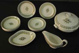 Eric Ravilious for Wedgwood - a six person part Persephone pattern dinner service in yellow