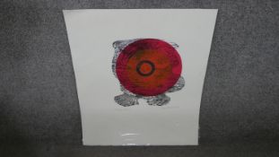 Chris Francis (Contemporary British), Amoeba Blob 4, relief print from found objects, with drypoint,