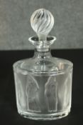 Marc Lalique (1900-1977), a Lalique 'Feminine Antique' pattern frosted and clear glass decanter