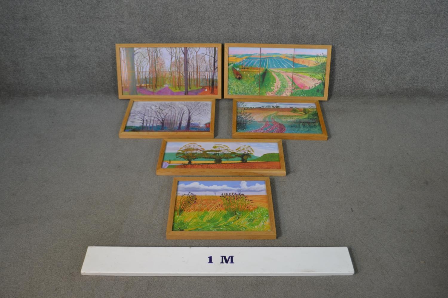 Six framed and glazed limited edition 20th century David Hockney prints of various paintings, - Image 2 of 12