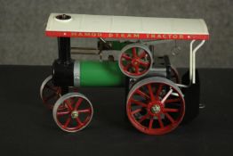 A vintage Mamod TE1A working model of a steam tractor. H.6 W.25 D.12cm.