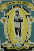 Muhammad Ali signed 'King of the Ring' poster, colour poster with Muhammad Ali signature running