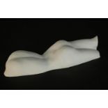 A contemporary wall hanging plaster nude sculpture. H.45 W.16 D.7cm.