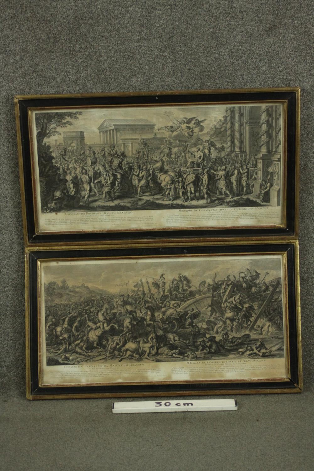 After Nicolas-Henri Tardieu - Two framed and glazed French 19th century engravings one of The Battle - Image 2 of 7