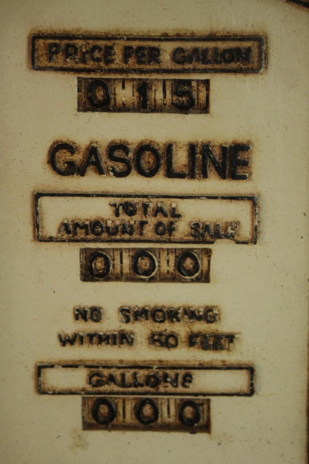 A red painted CD rack in the form of a vintage style American gasoline pump. H.66 W.22 D.19cm. - Image 10 of 10