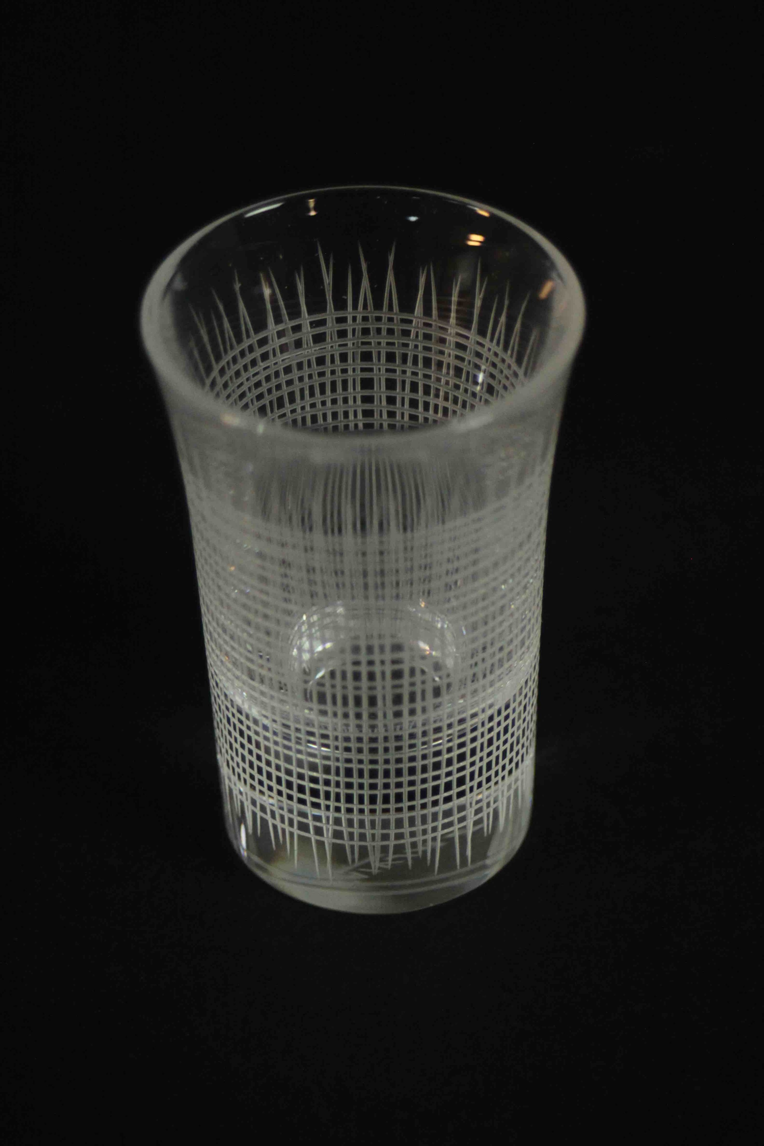 Two sets of six contemporary Salviati Italian glass 'Dune' shot glasses, with engraved decoration, - Image 21 of 21