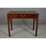 A George III late 18th century mahogany architect's table, with a rectangular top, rising to