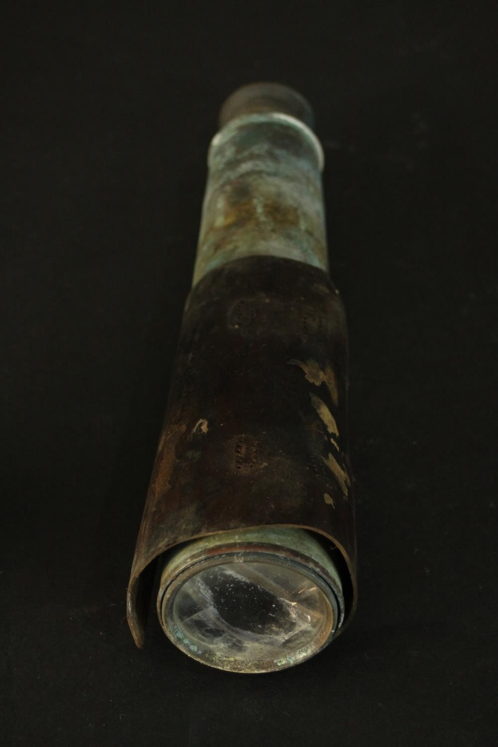 A carved and painted ship in a bottle along with a telescope and a transfer printed ship design - Image 8 of 13