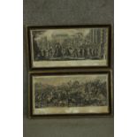After Nicolas-Henri Tardieu - Two framed and glazed French 19th century engravings one of The Battle