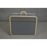 A Vintage Suitcase by Oshkosh with printed monogram. H.49 W.56 D.23cm