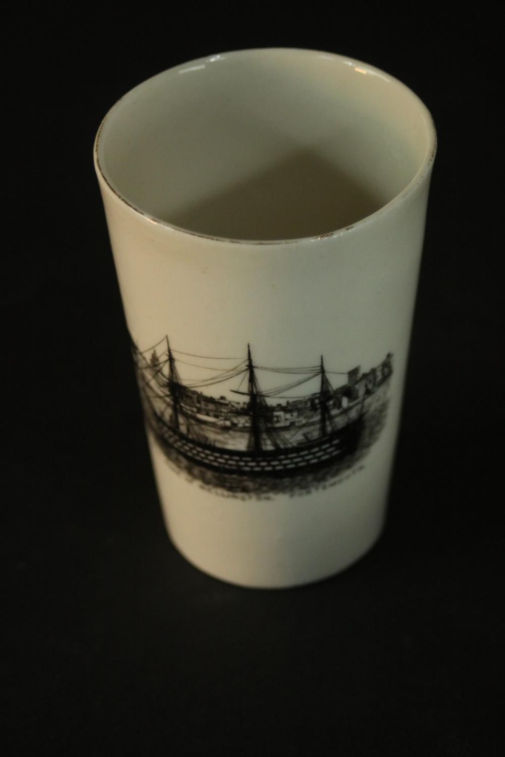 A carved and painted ship in a bottle along with a telescope and a transfer printed ship design - Image 3 of 13
