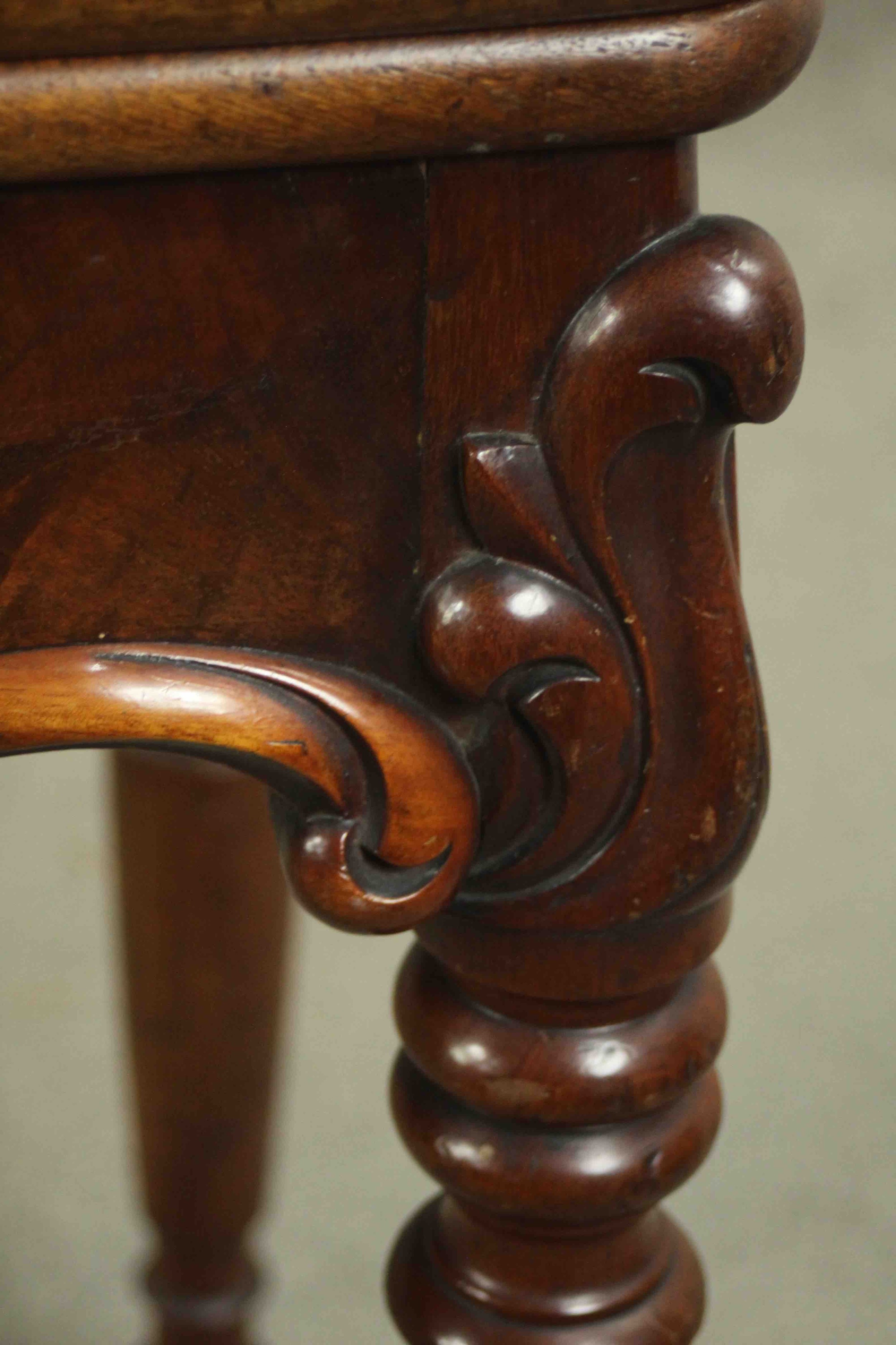 A Victorian mahogany tea table, of rectangular form with a foldover top over a shaped frieze with - Image 10 of 12