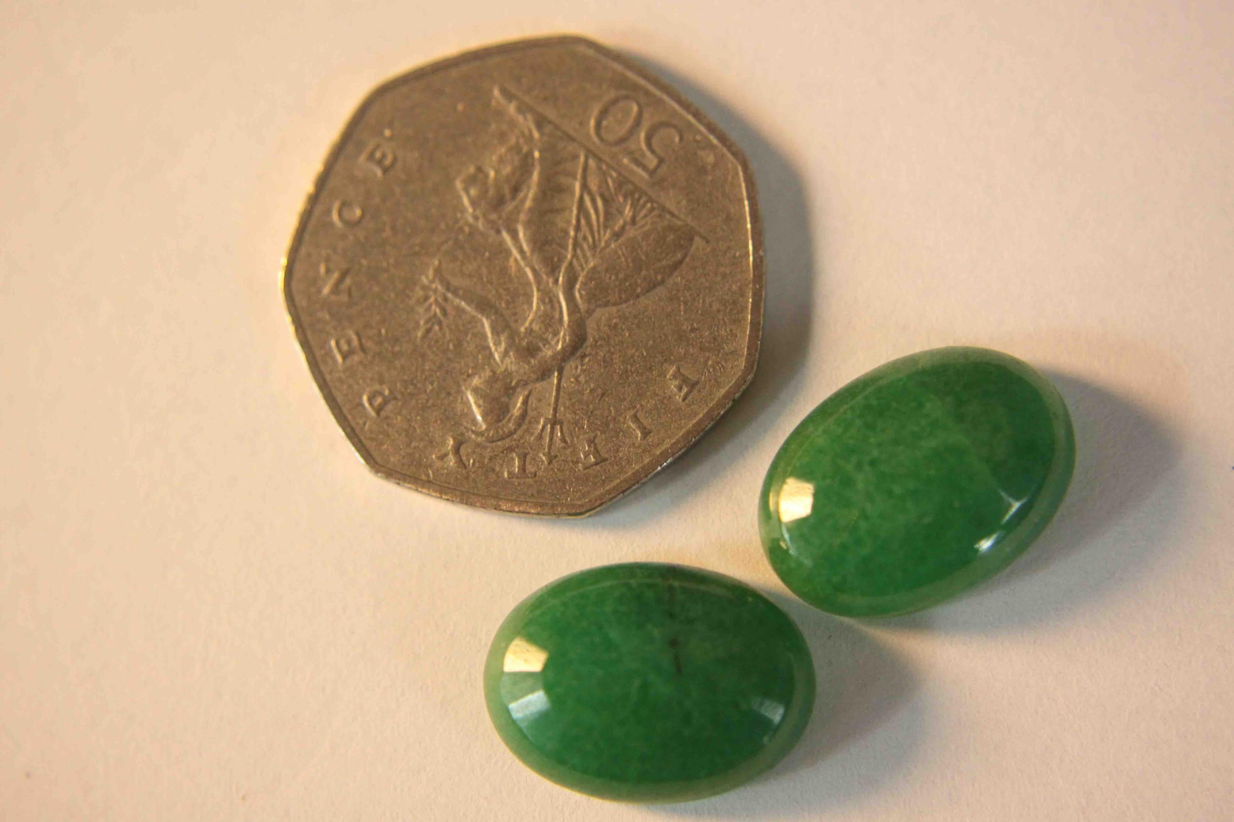 Two mixed cut treated emeralds. 7.72 carats each. - Image 2 of 3