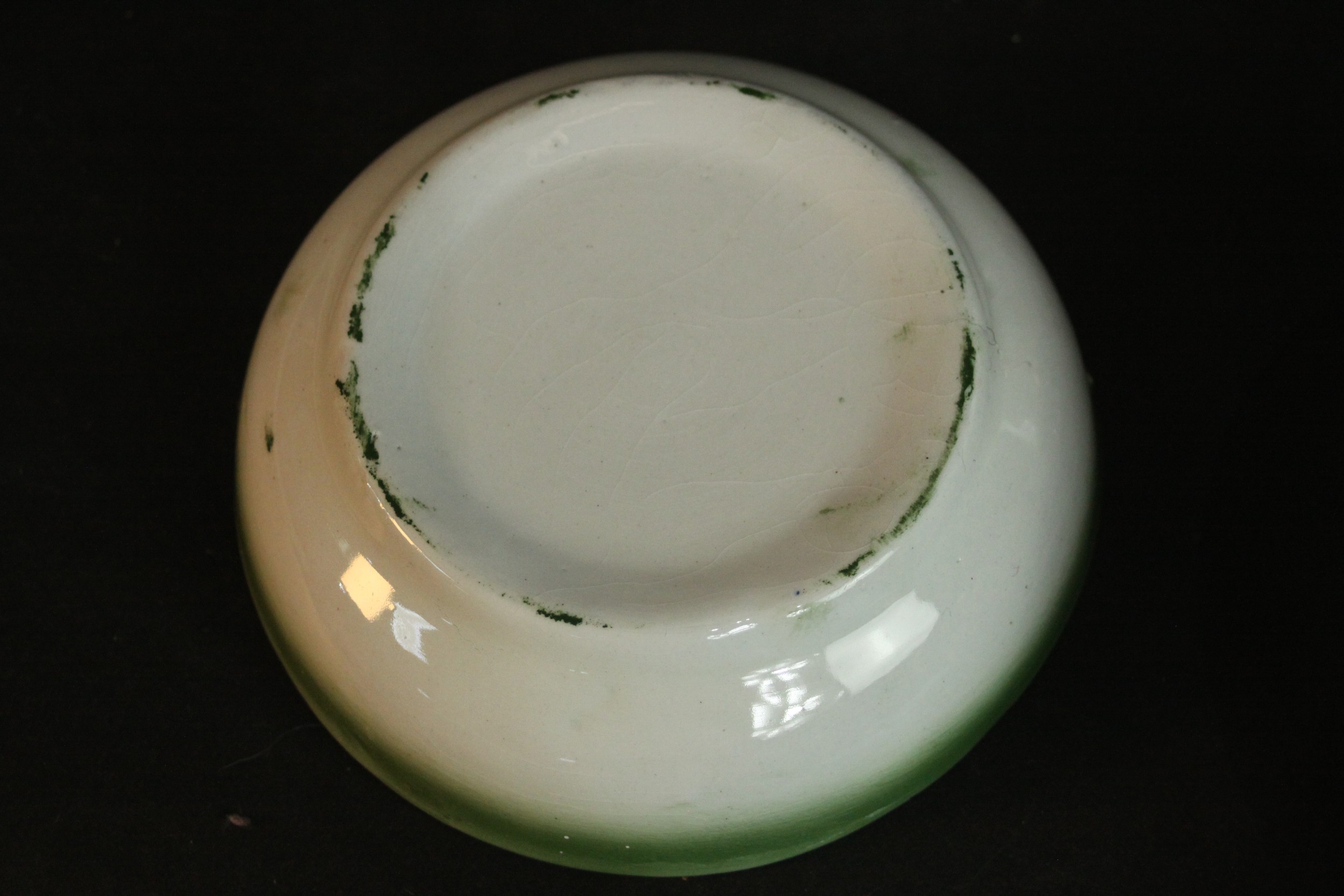 A Victorian or Edwardian Staffordshire pottery wash set, with green glazed detail. H.12 Dia.37cm. ( - Image 14 of 16