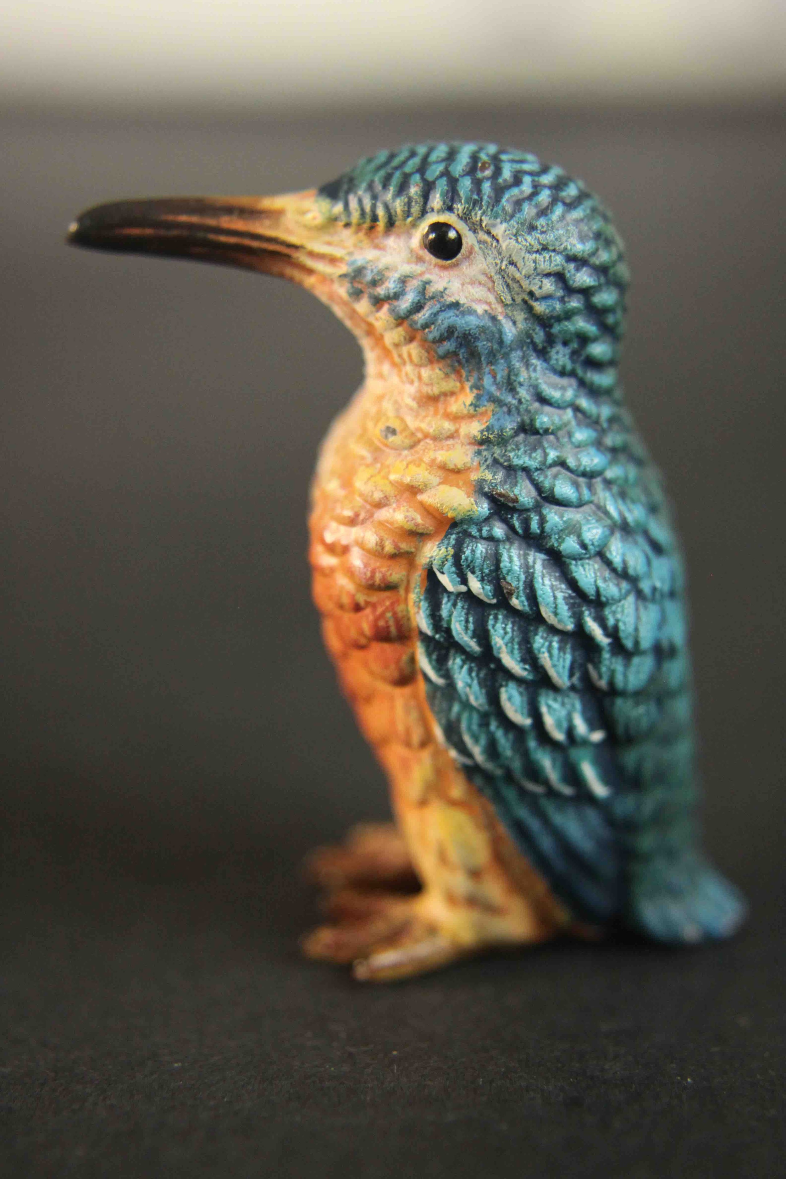 Three boxed Austrian Vienna miniature cold painted bronze animals. Kingfisher, pair of blue tits - Image 14 of 18
