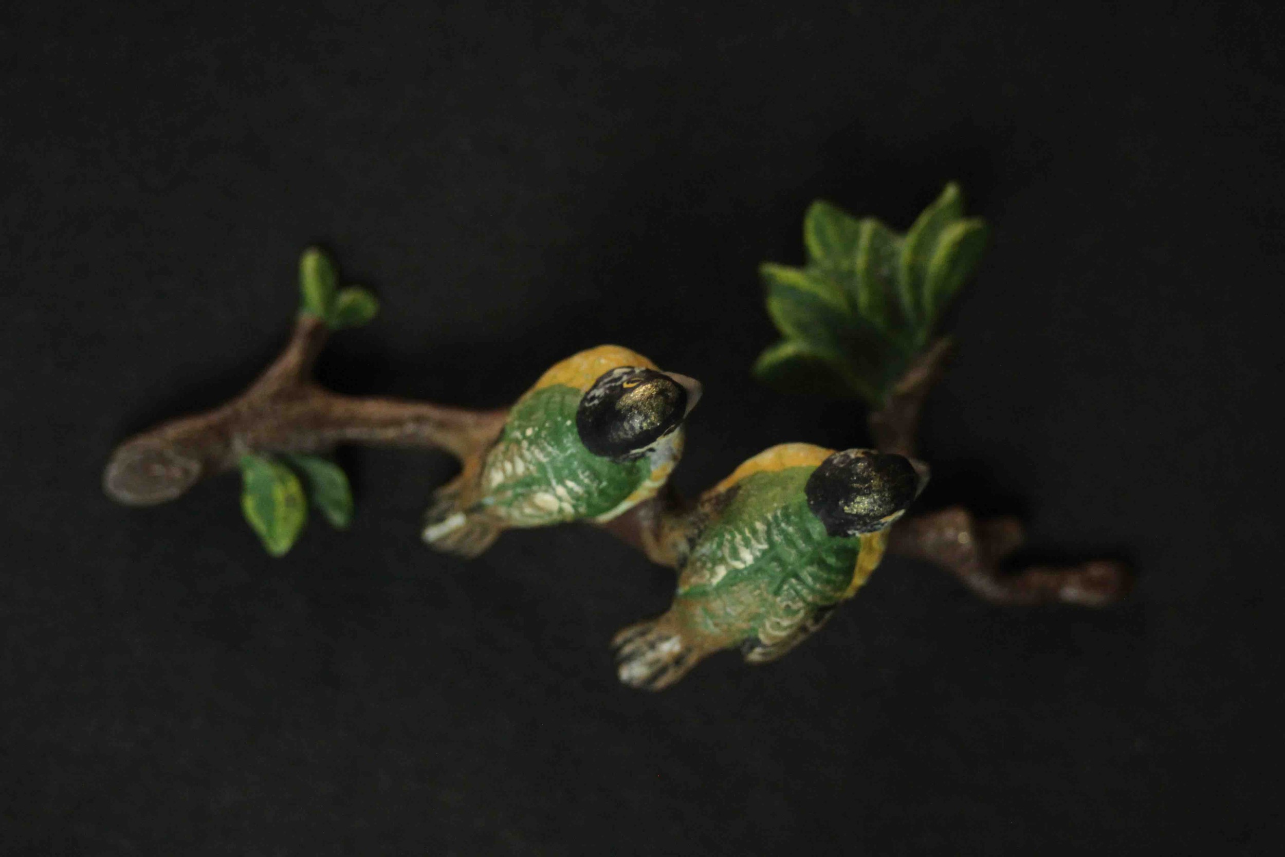 Three boxed Austrian Vienna miniature cold painted bronze animals. Kingfisher, pair of blue tits - Image 5 of 18