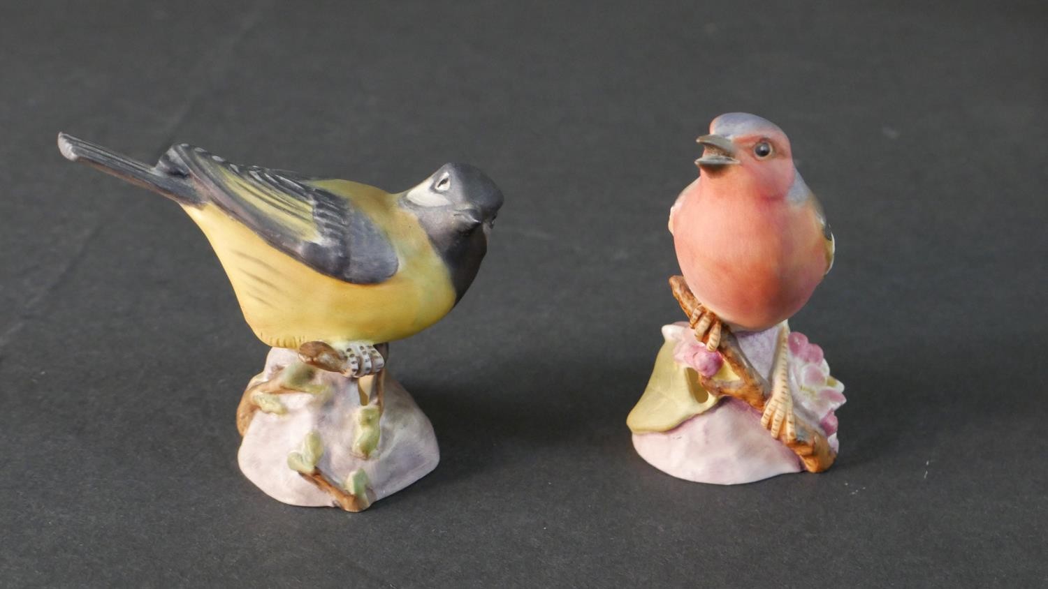 A collection of eight Royal Worcester hand painted porcelain British birds. Stamped to base. H.7 W. - Image 2 of 9