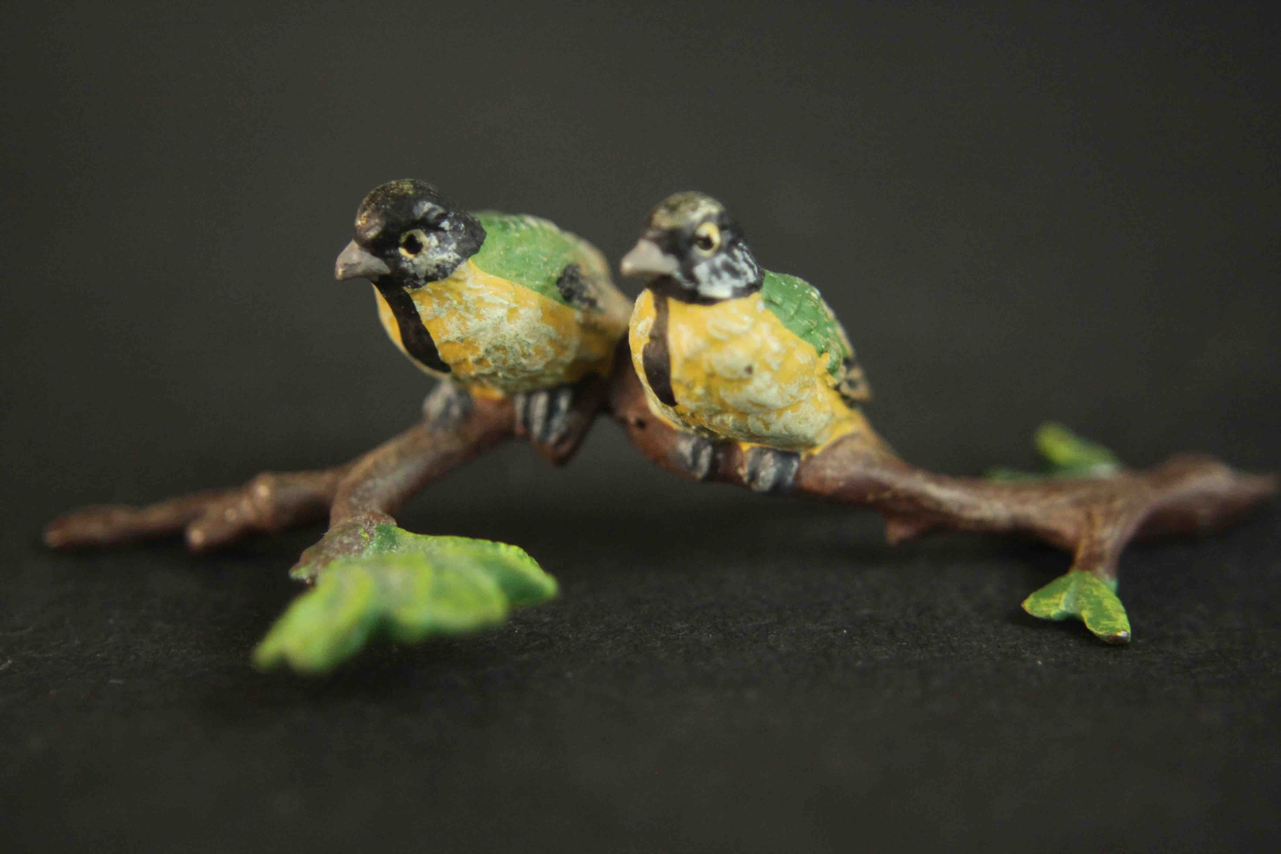 Three boxed Austrian Vienna miniature cold painted bronze animals. Kingfisher, pair of blue tits - Image 6 of 18