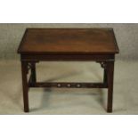 A Chippendale style mahogany coffee table, of rectangular form with a moulded edge, the legs with