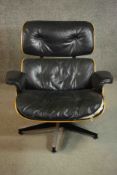 After Charles and Ray Eames (American, 1907 - 1988 / 1912 - 1988), a model 670 lounge chair from a