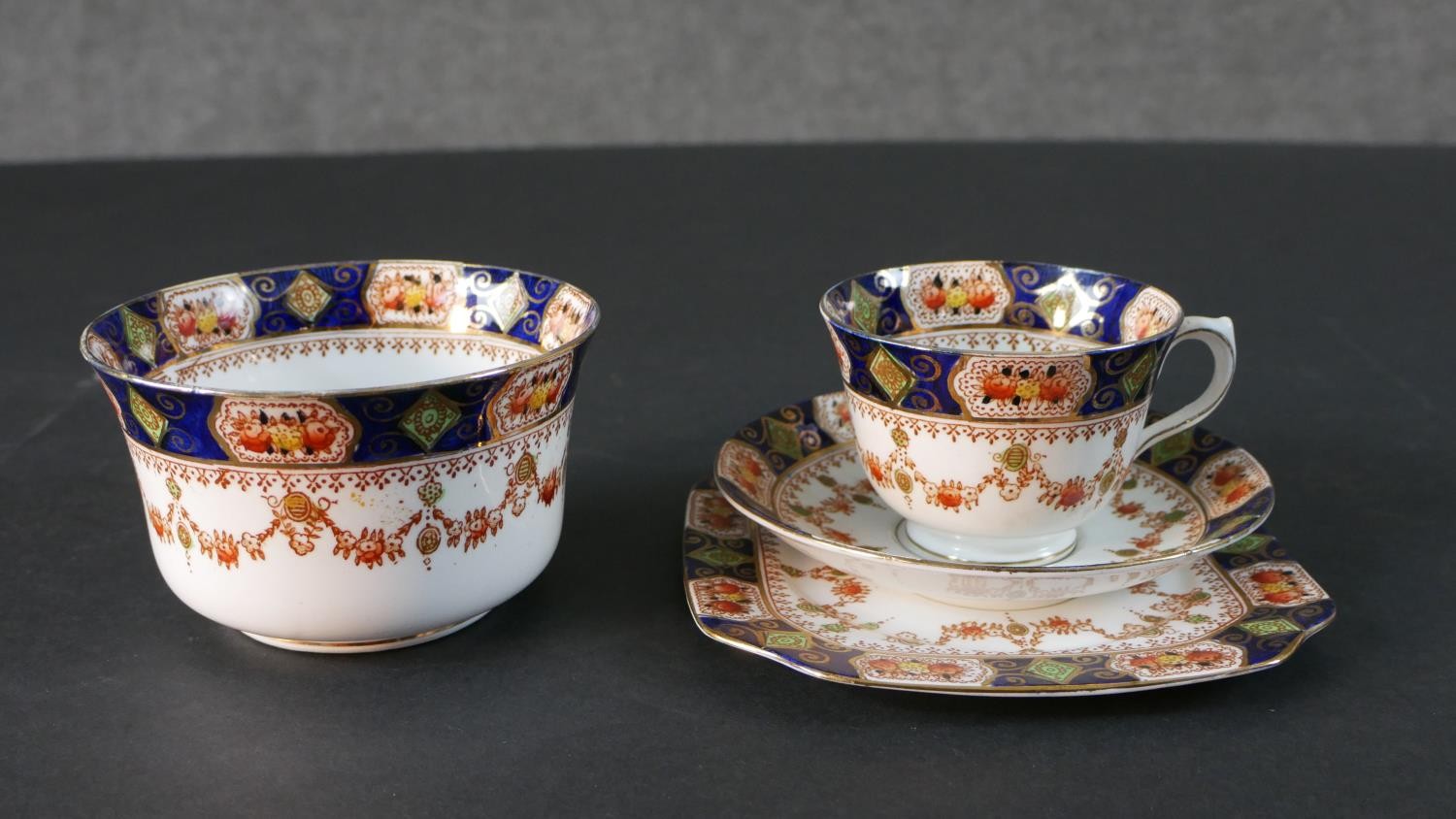 A collection of porcelain, including a St Michael six person tea set with swag and floral design, - Image 3 of 12