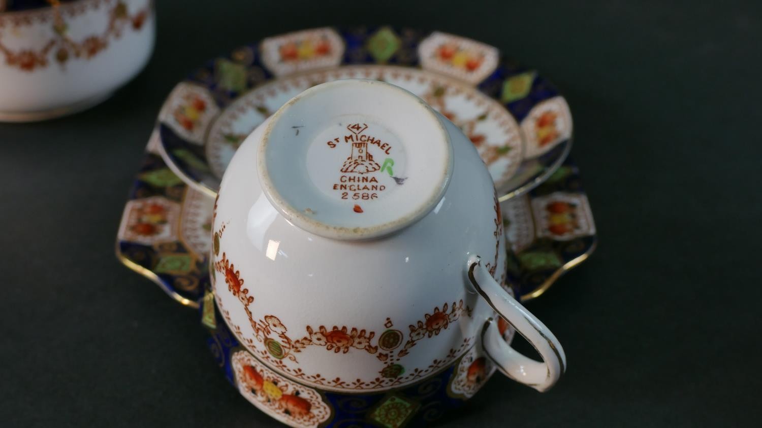 A collection of porcelain, including a St Michael six person tea set with swag and floral design, - Image 4 of 12