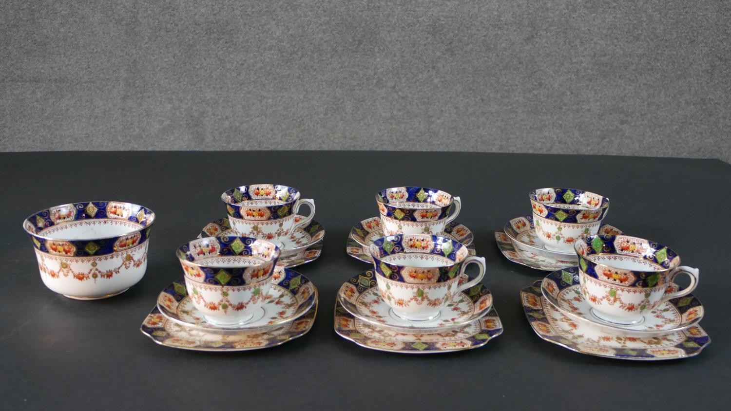 A collection of porcelain, including a St Michael six person tea set with swag and floral design, - Image 2 of 12
