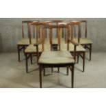John Herbert for Youngers Ltd, a set of six 1960's teak dining chairs including one Carver.