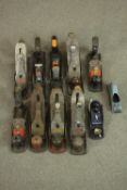 A collection of eleven steel planes, various makers. L.27cm (largest)