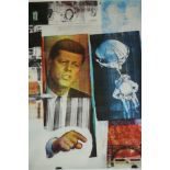 Robert Rauschenberg, "Radioactive ii" vintage, large size poster Museum of Contemporary Art Chicago.