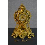 A 19th century French gilt spelter and ormolu mantel clock by Henry Marc of Paris, in Rococo