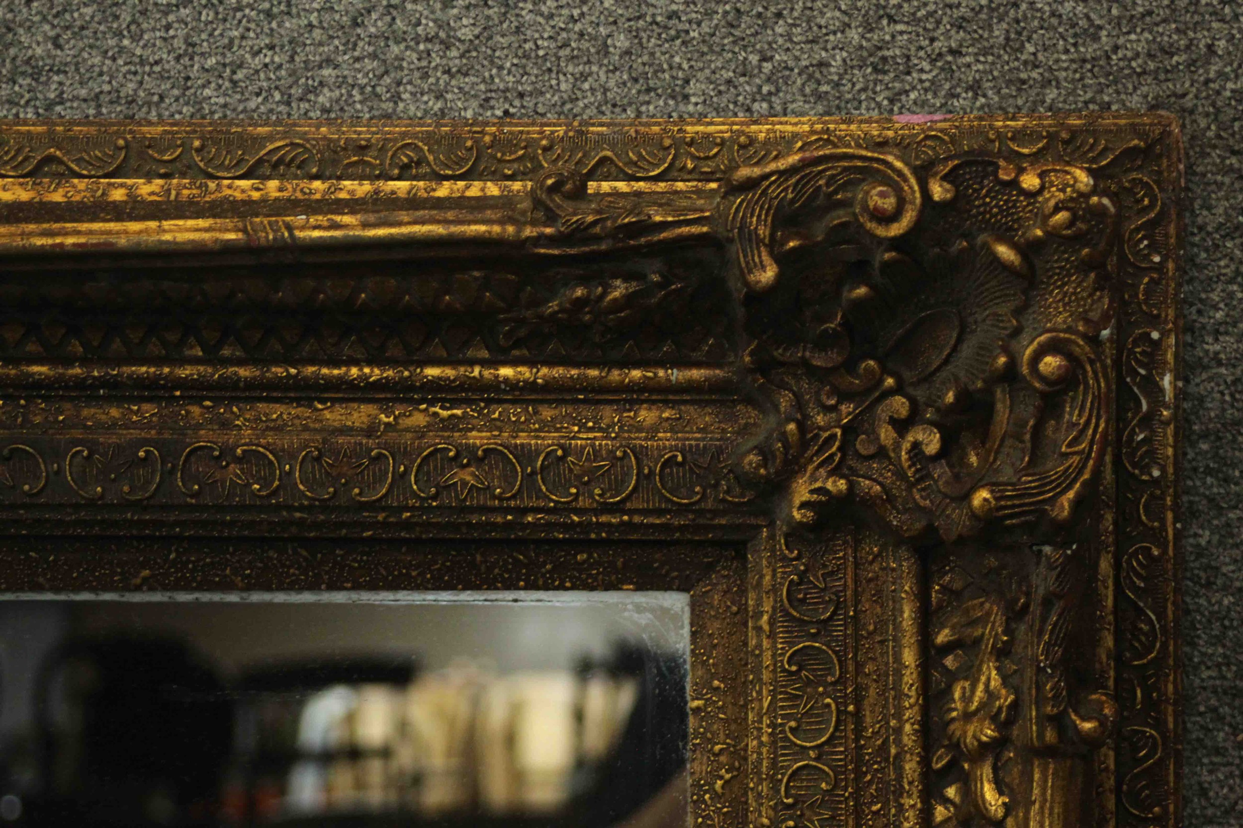 A large and decoratively framed gilt pier mirror in the Rococo style. H.160 W.220cm. - Image 3 of 9