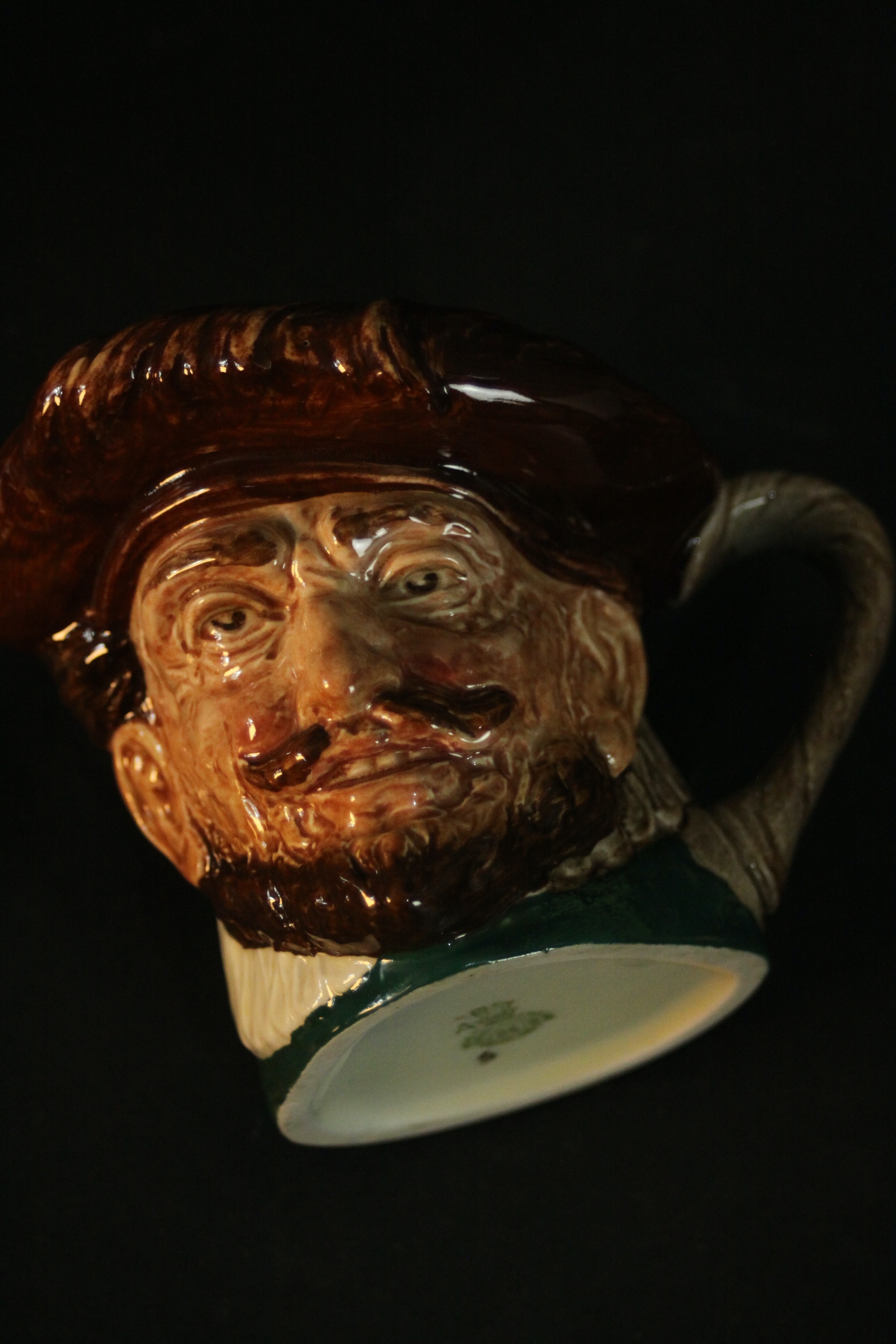 A collection of nine hand-painted Toby jugs, makers marks to the bases. H.16 W.14cm. (largest) - Image 5 of 9