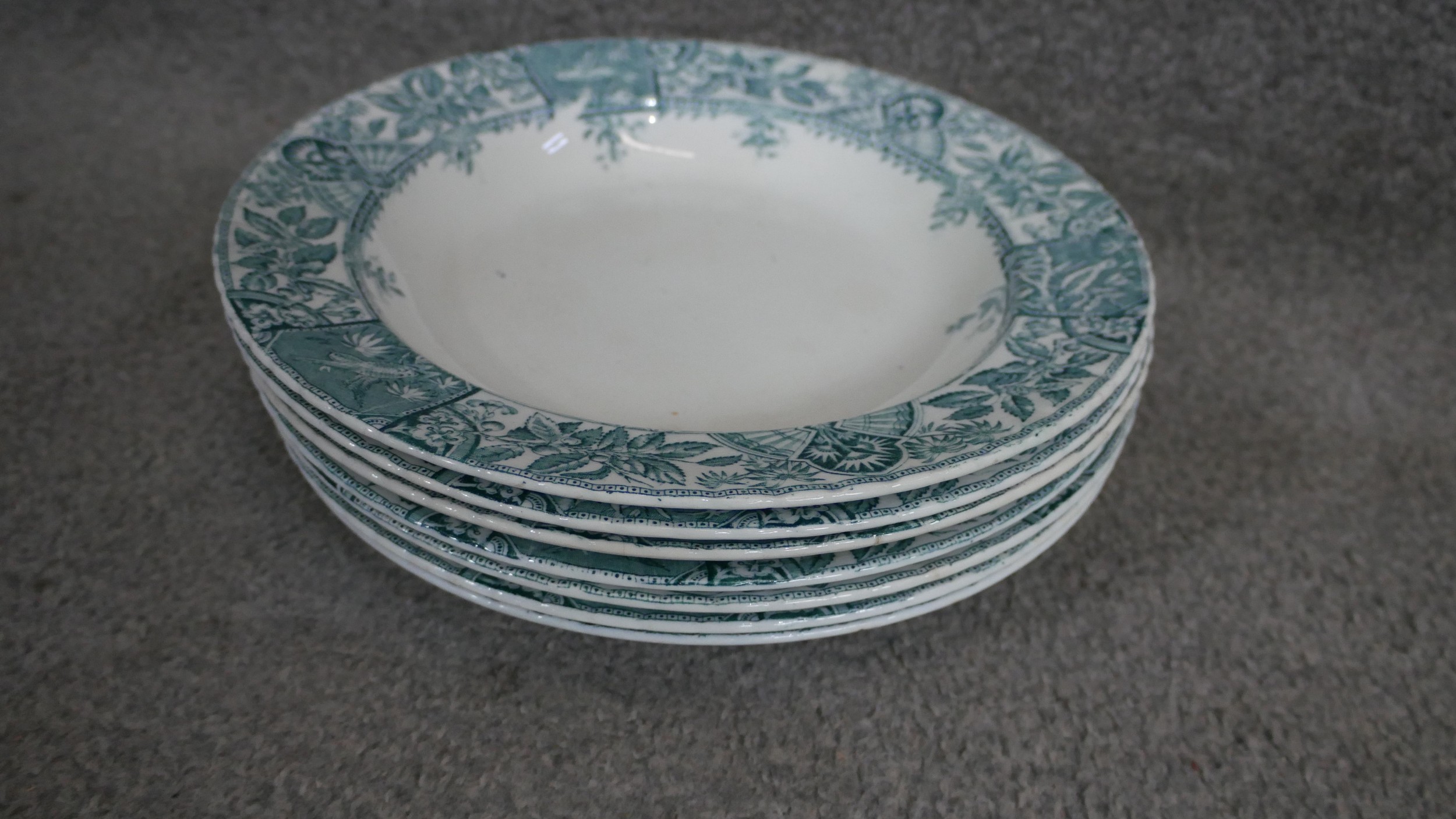 A 19th century Alexandria pattern, Hanley, Staffordshire part dinner set, The Ceramic Art Co Ltd, - Image 7 of 7