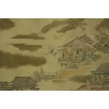 After Kanno Tannyo (1602-1674), Summer Palace, coloured print, copyright New York Graphic Society,