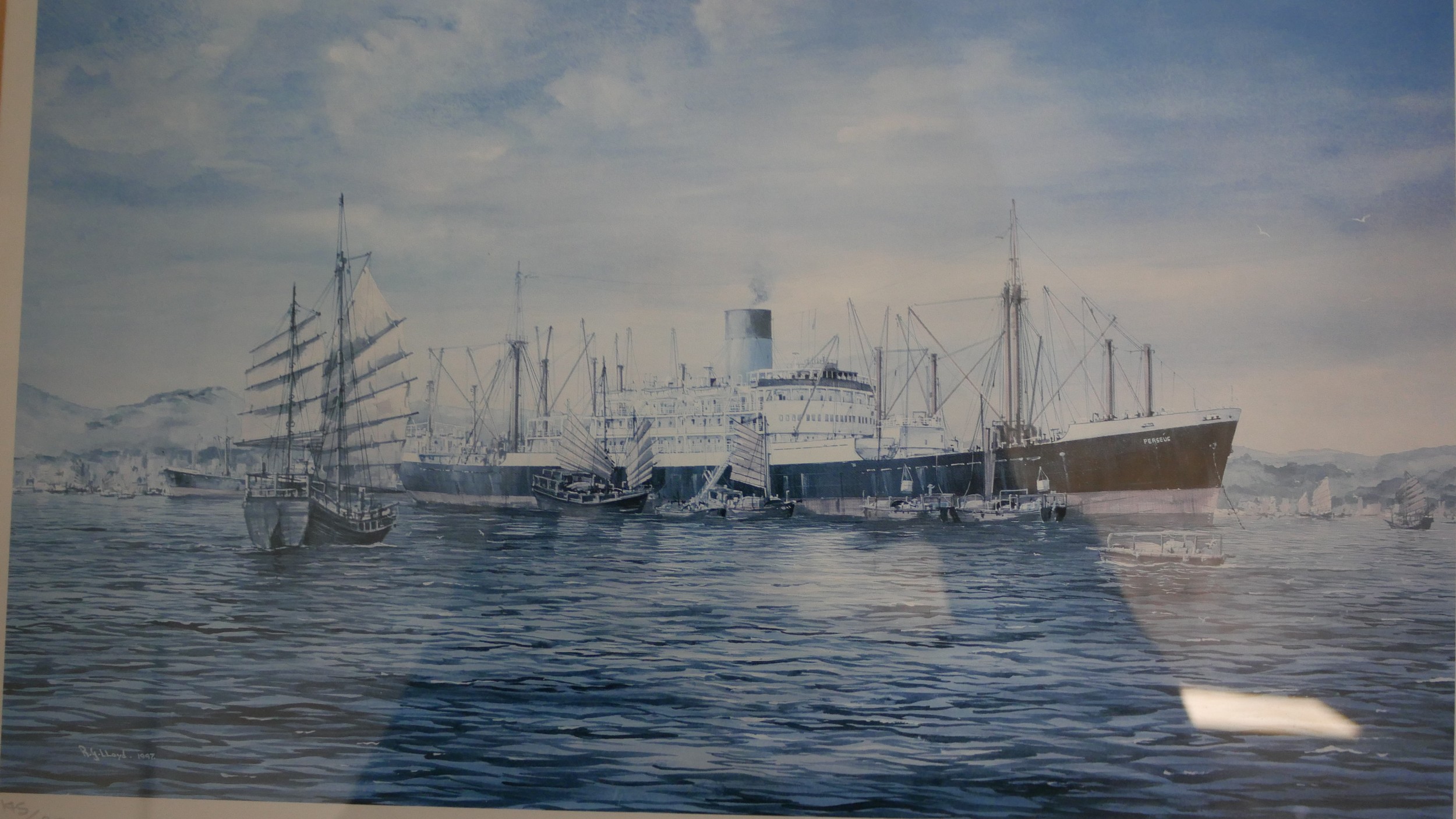 Four framed and glazed prints, including two R G Lloyd limited edition signed prints of Steamship - Image 7 of 11