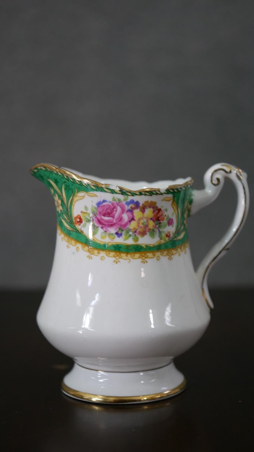 A T Goode & Co hand painted coffee pot and coffee cup, decorated with floral and gilded scrolling - Image 10 of 22