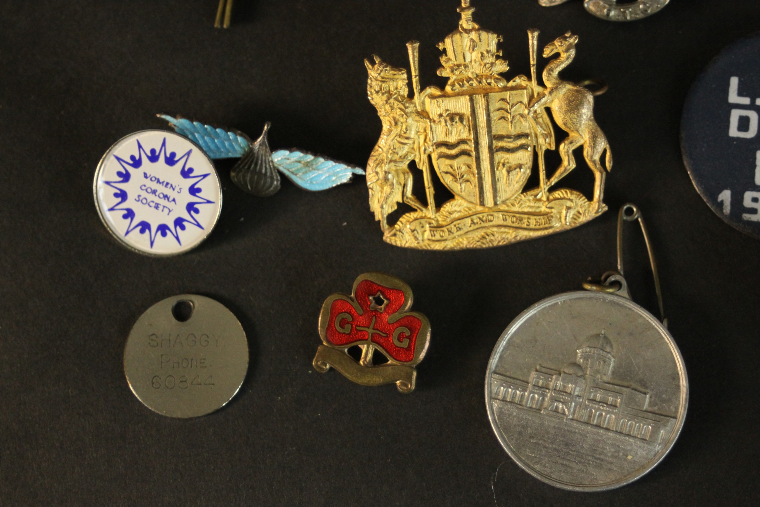 A large collection of various militaria medals and badges, including two silver and enamel - Image 4 of 8