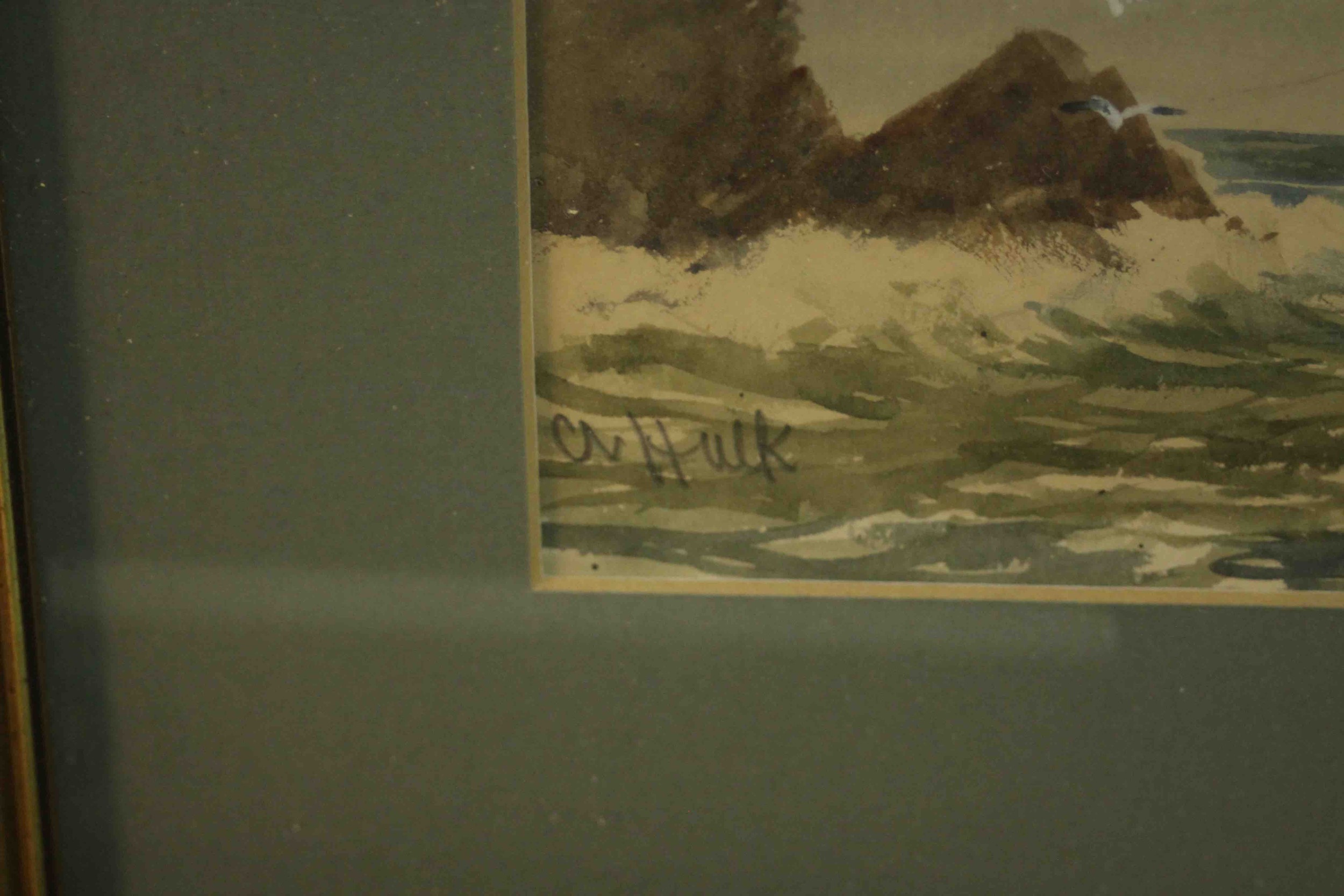 Abraham Hulk II (1851-1922), Two seascapes, watercolour, signed lower left. H.33 W.40cm. (largest) - Image 7 of 9