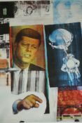 Robert Rauschenberg, "Radioactive ii" vintage, large size poster Museum of Contemporary Art Chicago.