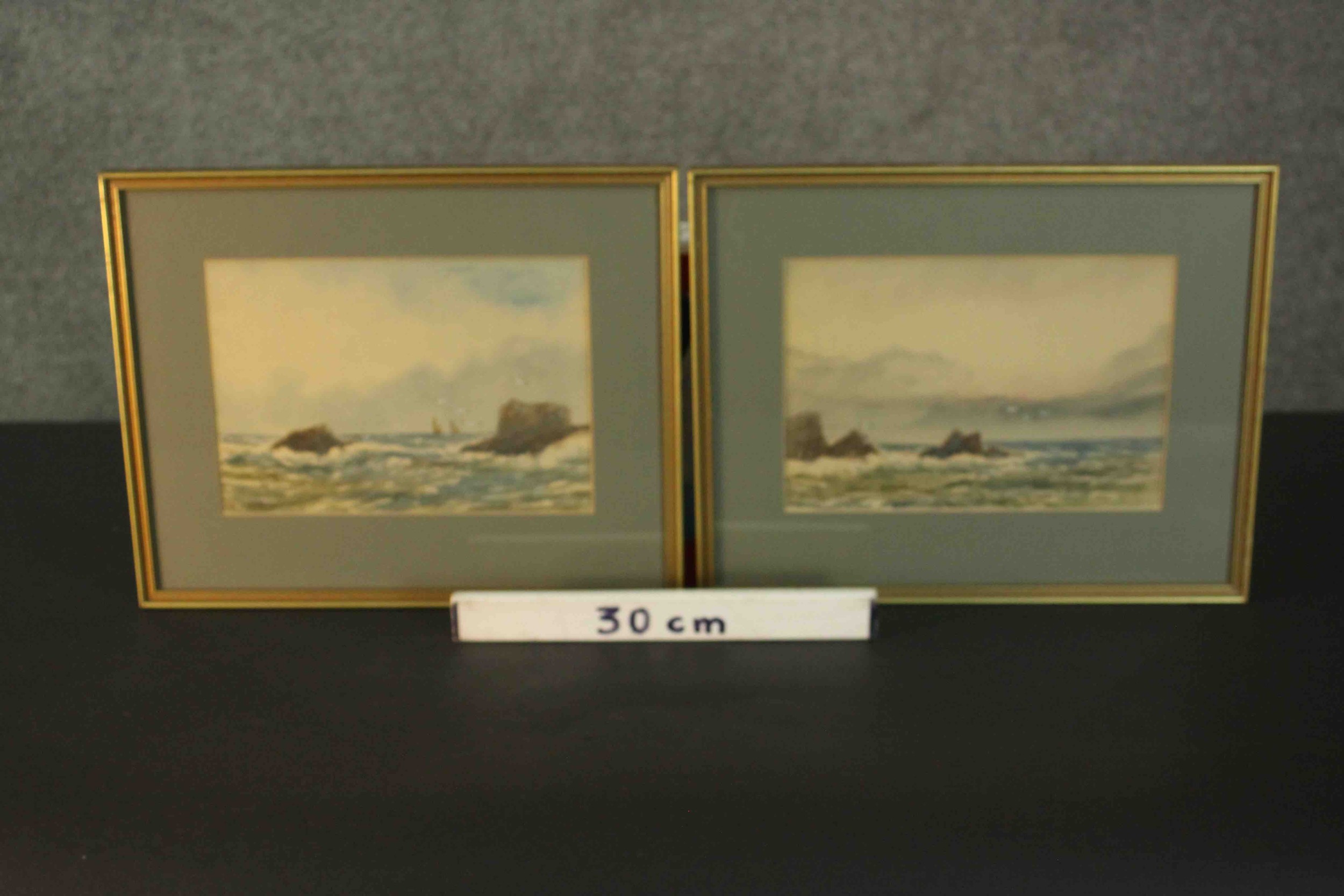 Abraham Hulk II (1851-1922), Two seascapes, watercolour, signed lower left. H.33 W.40cm. (largest) - Image 2 of 9