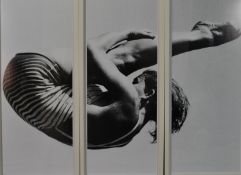 Trowbridge, a contemporary limited edition monochrome print of a photograph depicting a gymnast,