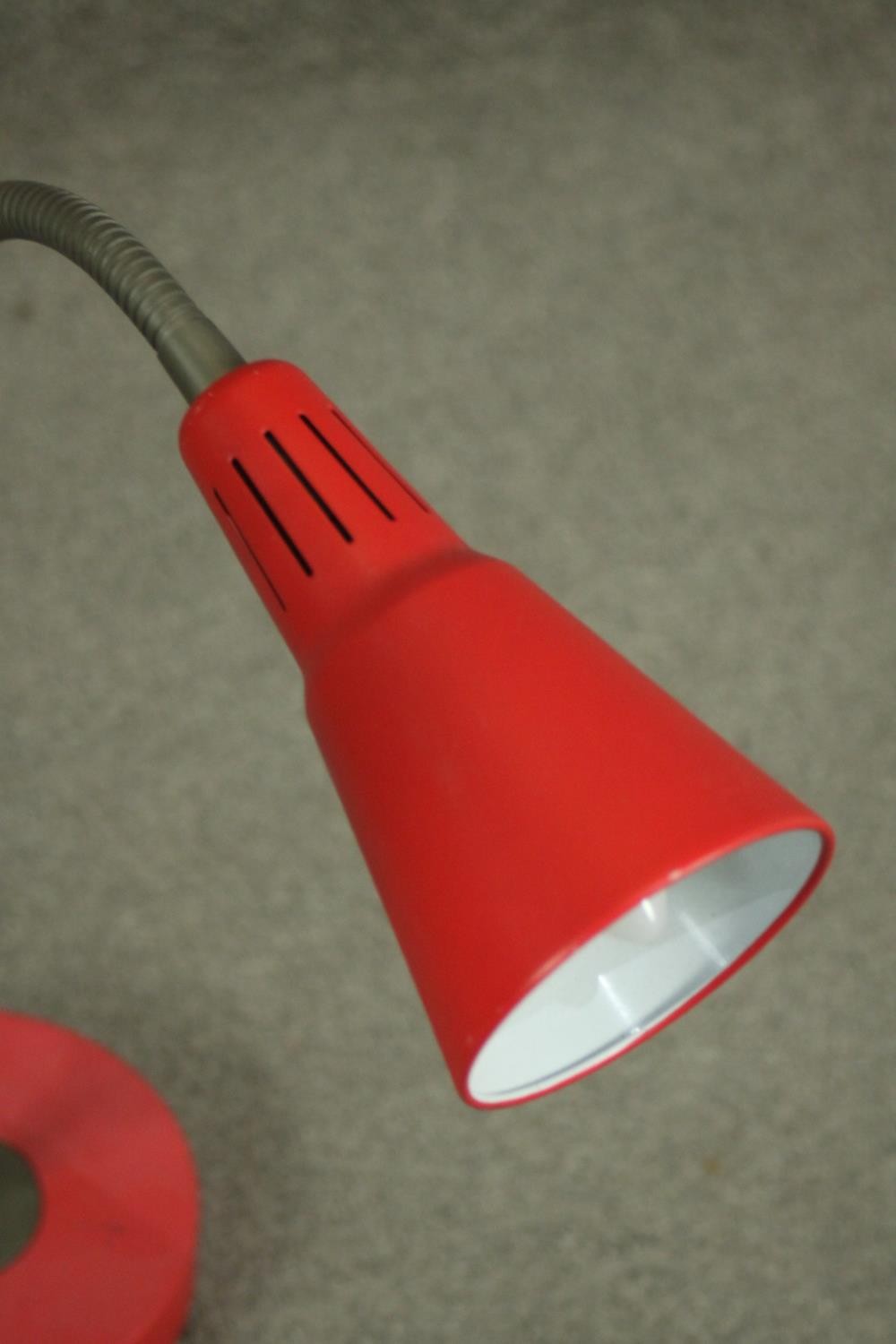 A Herbert Terry style black Anglepoise desk lamp, together with a mid to late 20th century red - Image 4 of 5