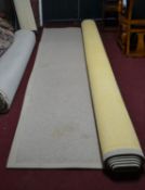 A large hessian cord carpet. Approx. L.390 W.380cm