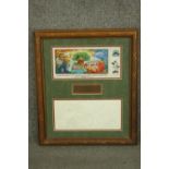 A framed and glazed commemorative ticket for the 'Opening Day of Animal Kingdom at Disney World,