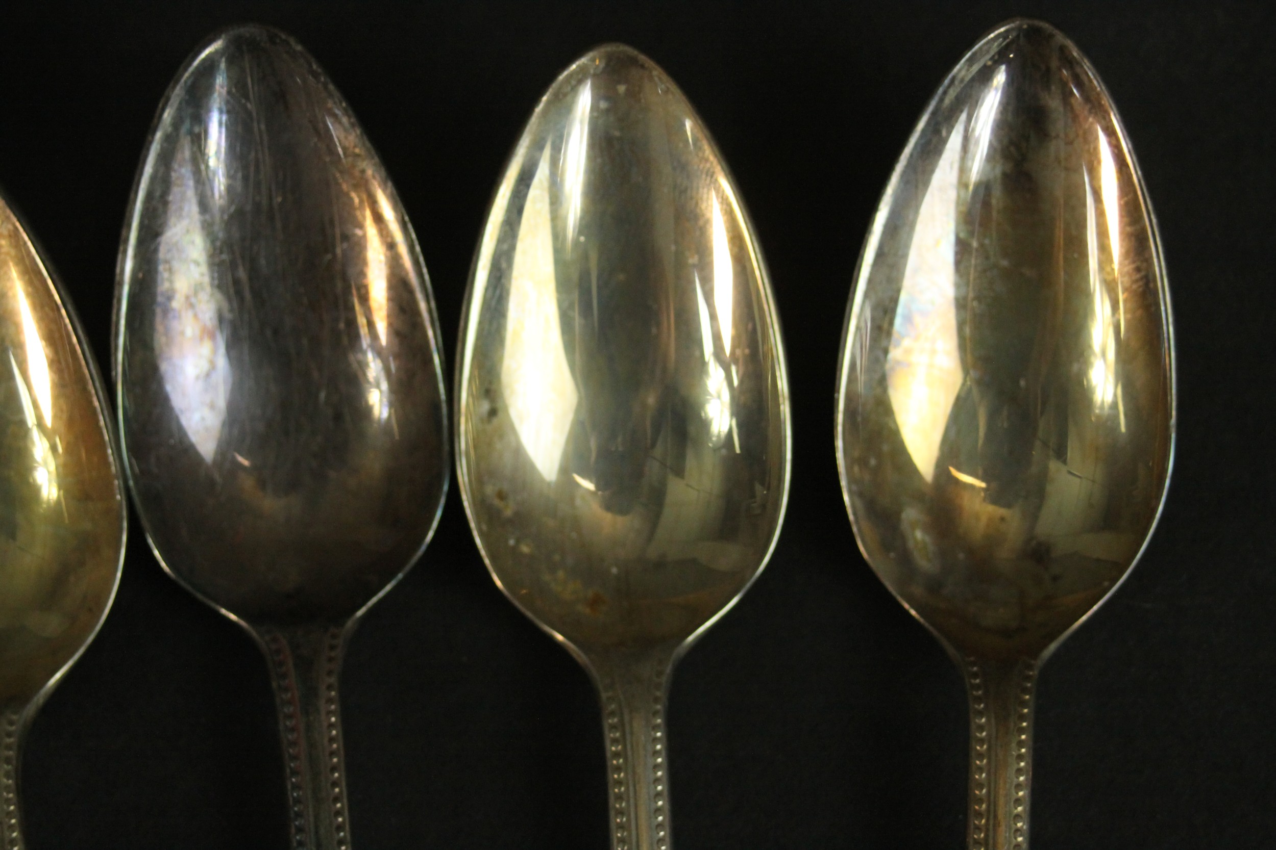 A collection of Harrods silver plated cutlery, including six grapefruit spoons, five fruit forks and - Image 5 of 9
