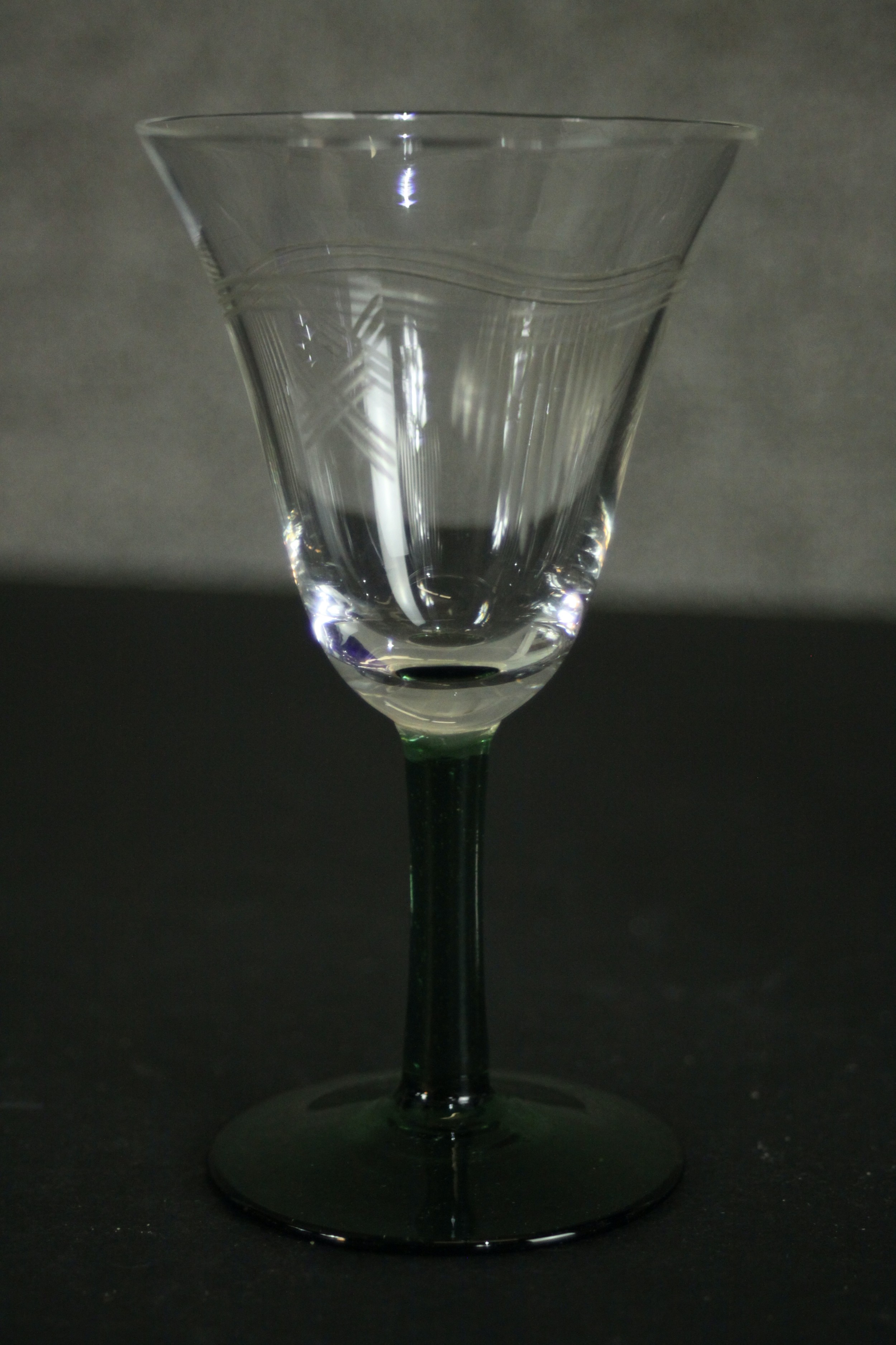 A collection of 19th century coloured glass, including a pair of Bristol blue blown glass wine - Image 7 of 7